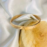 Statement Golden Stainless Steel Kada With Waterproof and Anti Tarnish